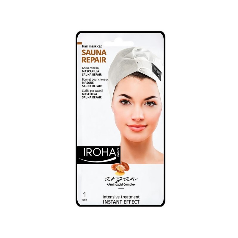 Iroha Nature Sauna Repair Argan Mascarilla Cabello Instant Effect 1 Use