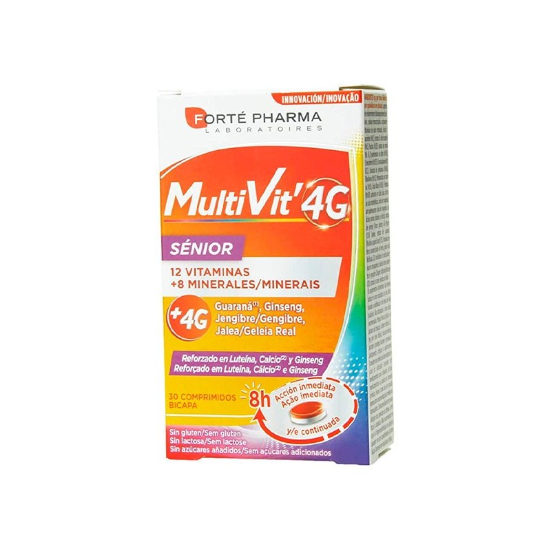 Forté Pharma 12 Multivit 4G Sénior 30 Tablettes