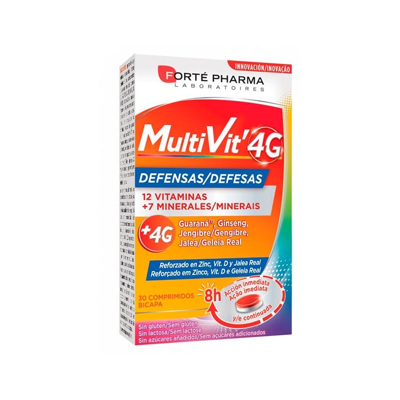 Forté Pharma Multivit 4G Défenses 30 Comprimés