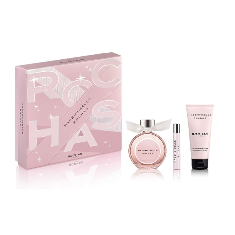 Rochas Mademoiselle Eau De Parfum Vaporisateur 90ml Coffret 3 Produits