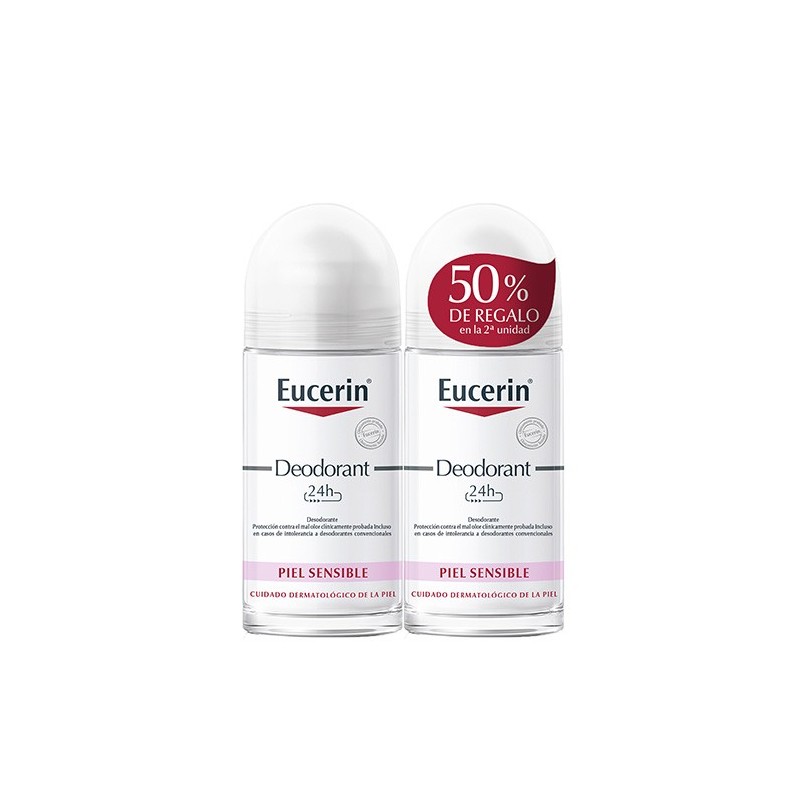 Eucerin Déodorant Roll On  Peaux Sensibles 2x50ml