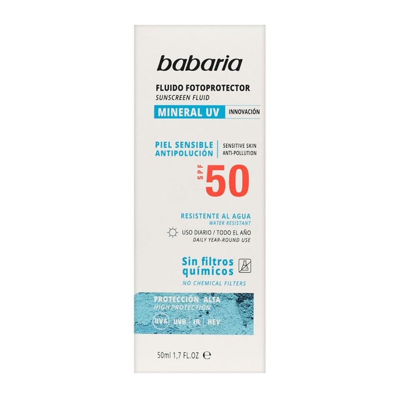 Babaria Sun Mineral Fotoprotector Facial Fluid  Spf50 50ml