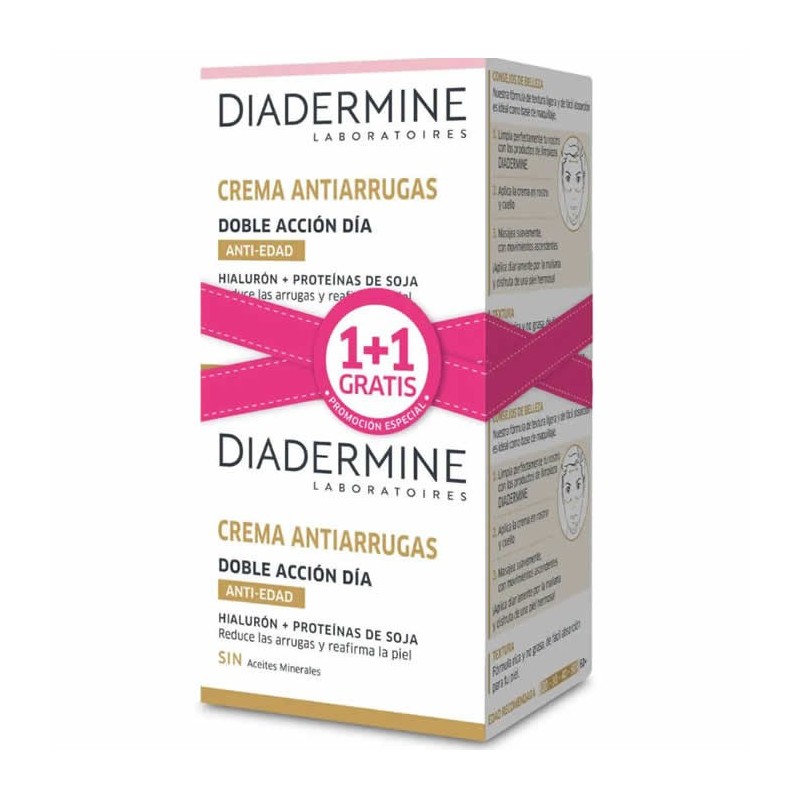 Diadermine Double Action Crème De Jour Antiride 50ml Coffret 2 Produits