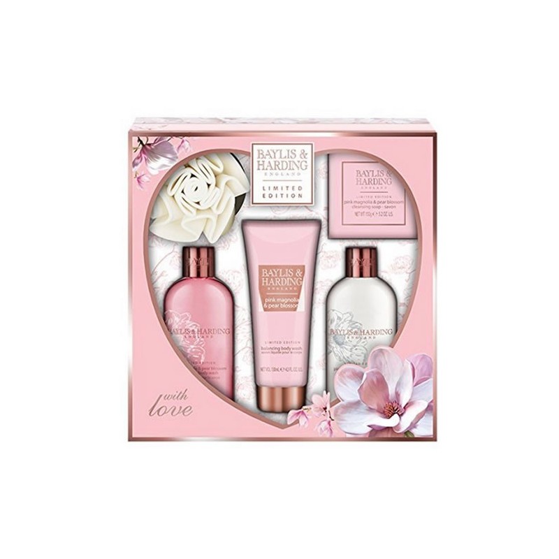 Baylis And Harding Limited Edition Pink Magnolia And Pear Blossom Coffret 5 Produits 2018