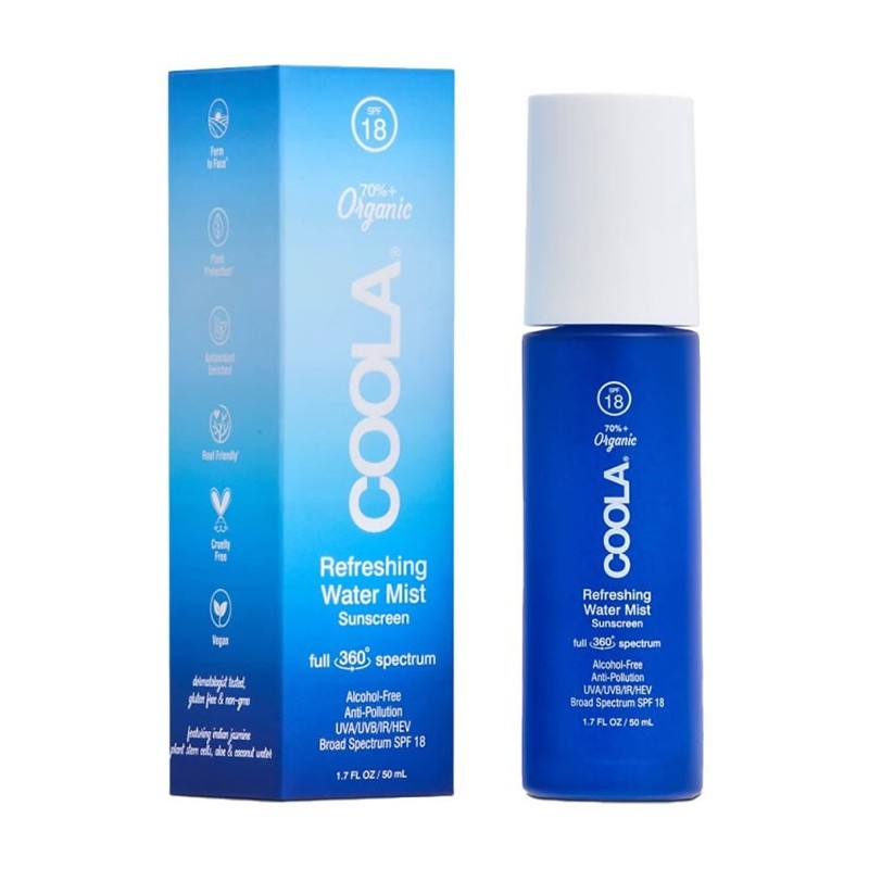 Coola Full Spectrum 360° Refreshing Water Mist Organic Face Sunscreen Spf18 50ml