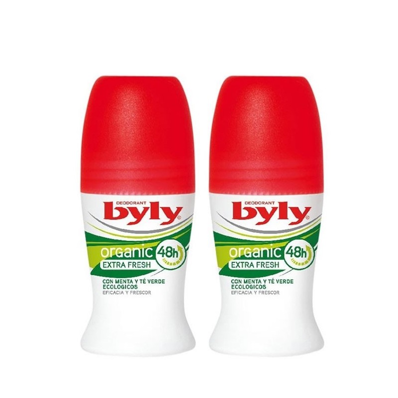Byly Organic Extra Fresh Déodorant Roll On 2x50ml