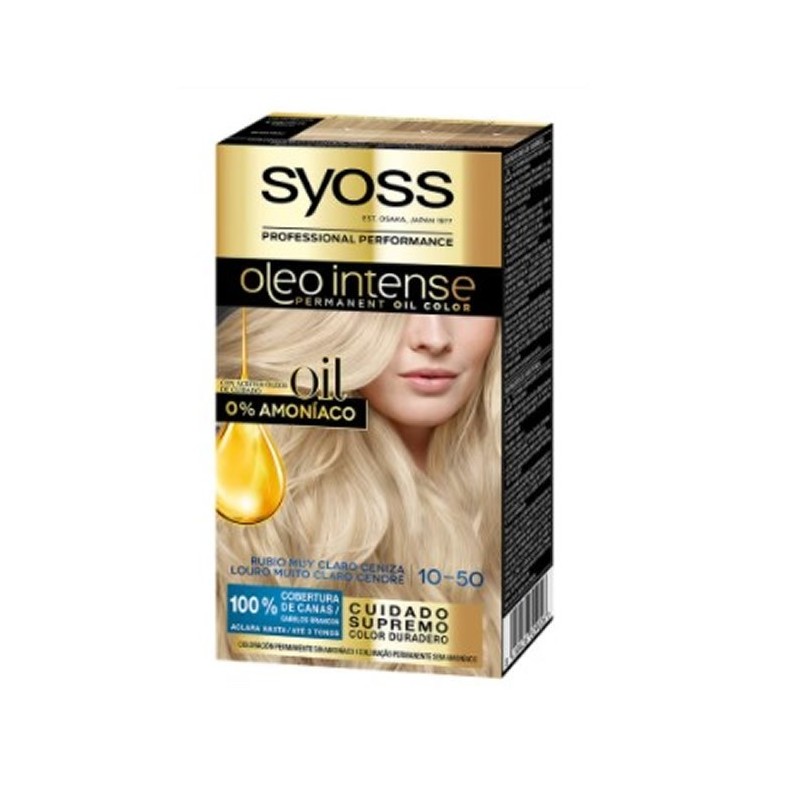 Syoss Oleo Intense Permanent Hair Color 10-50 Light Ash Blonde