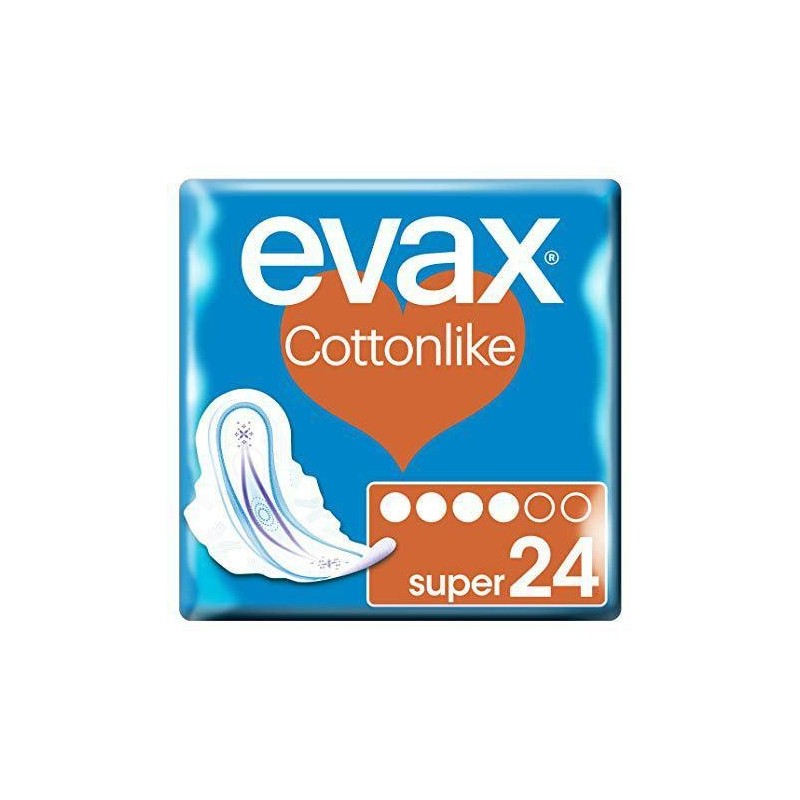 Evax Cottonlike Compresas Super Alas 24 U