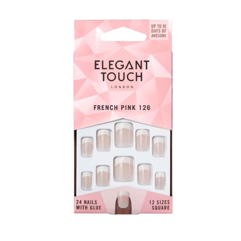 Elegant Touch Natural French Nails 126 Short