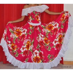 Ensemble sega Kouleur Lontan rose 36/42