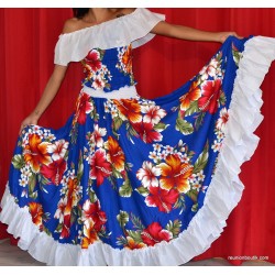 Ensemble sega Kouleur Lontan bleu 36/42