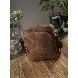 Sac en cuir naturel model 191535 Galanter