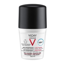 Vichy Homme Déodorant Anti-Transpirant Anti-Traces Peau Sensible 50ml