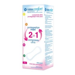 FarmaConfort Protège-Slip Maxi 2in1 Serviette hygiénique Ultra 24 Unité