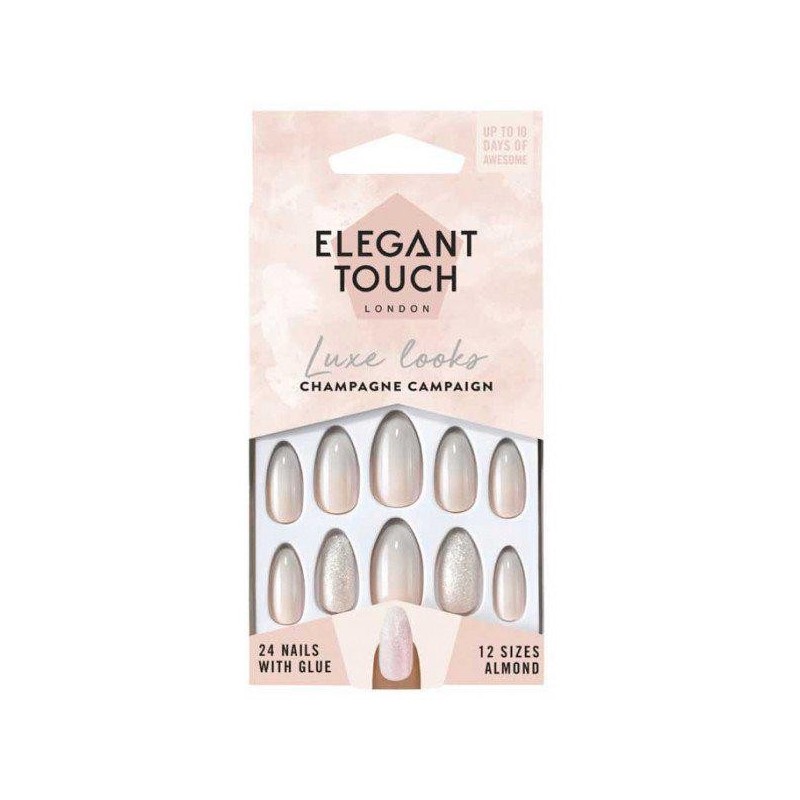 Elegant Touch Luxe Looks Nails With Glue Oval Limited Ed Hot Tip 24 U