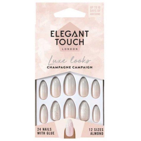 Elegant Touch Luxe Looks Nails With Glue Oval Limited Ed Hot Tip 24 U