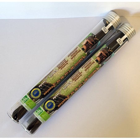 Tube de Vanille Reunion fraiche Bio IGP 2/3 gousses