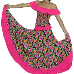 Robe sega 8 ans Lontan Fleurs pro rose