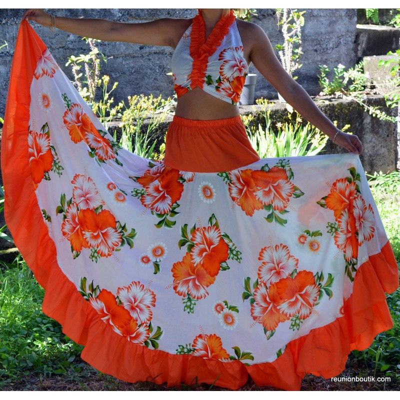 Robe sega papiyon pro blanc orange 36/42