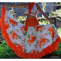 Robe sega papiyon pro blanc orange 36/42