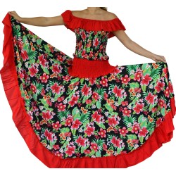 Ensemble sega 36/38 Lontan 2 fleuri pro rouge