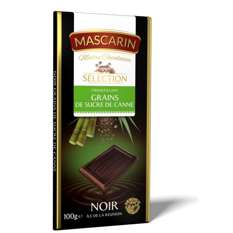 Chocolat Mascarin Croustillant Noir Grains de Sucre