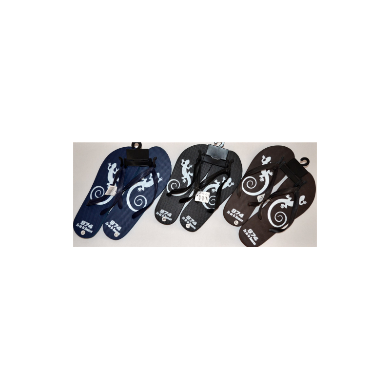 Tong Réunion, savate Gecko 974 pointure 44