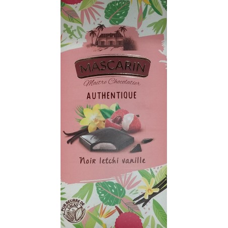 Chocolat Mascarin noir Letchi Vanille